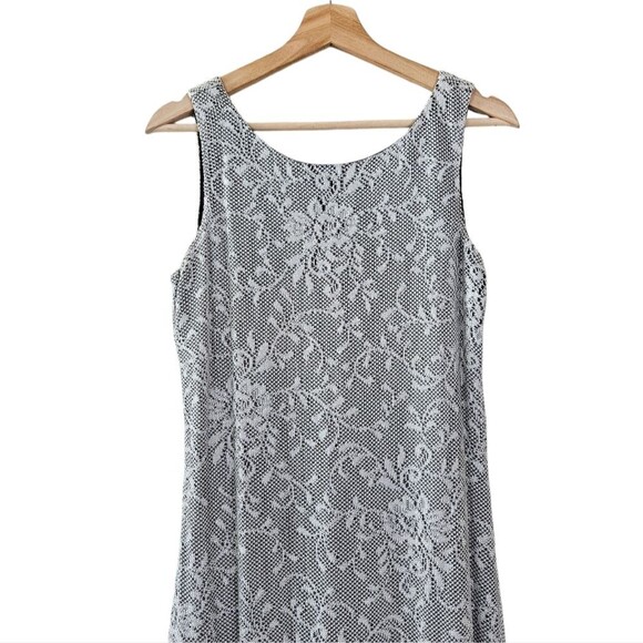 Harlow Vintage White Lace Flapper Style Long Lace over Slip Maxi Dress size 6 - Picture 3 of 6